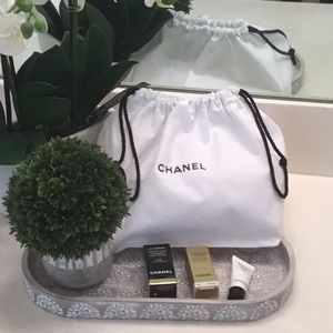Chanel NWOT Blanc White #548 Nail Color  with White Chanel Drawstring Bag